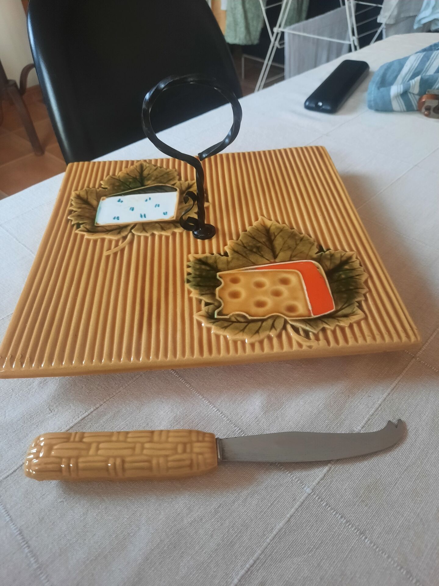 Cheese platter Vallauris signed