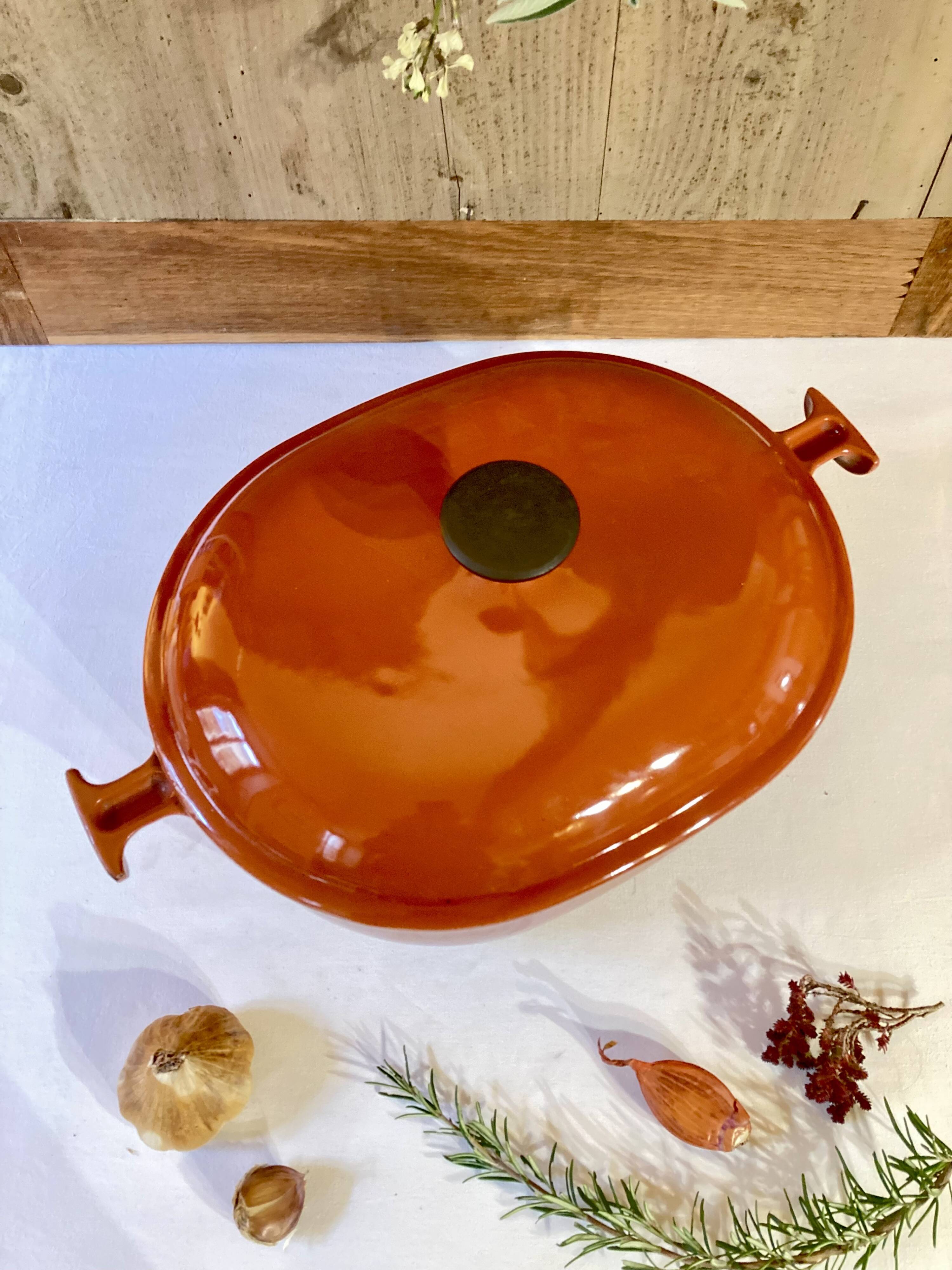 Le Creuzet enameled cast iron casserole dish