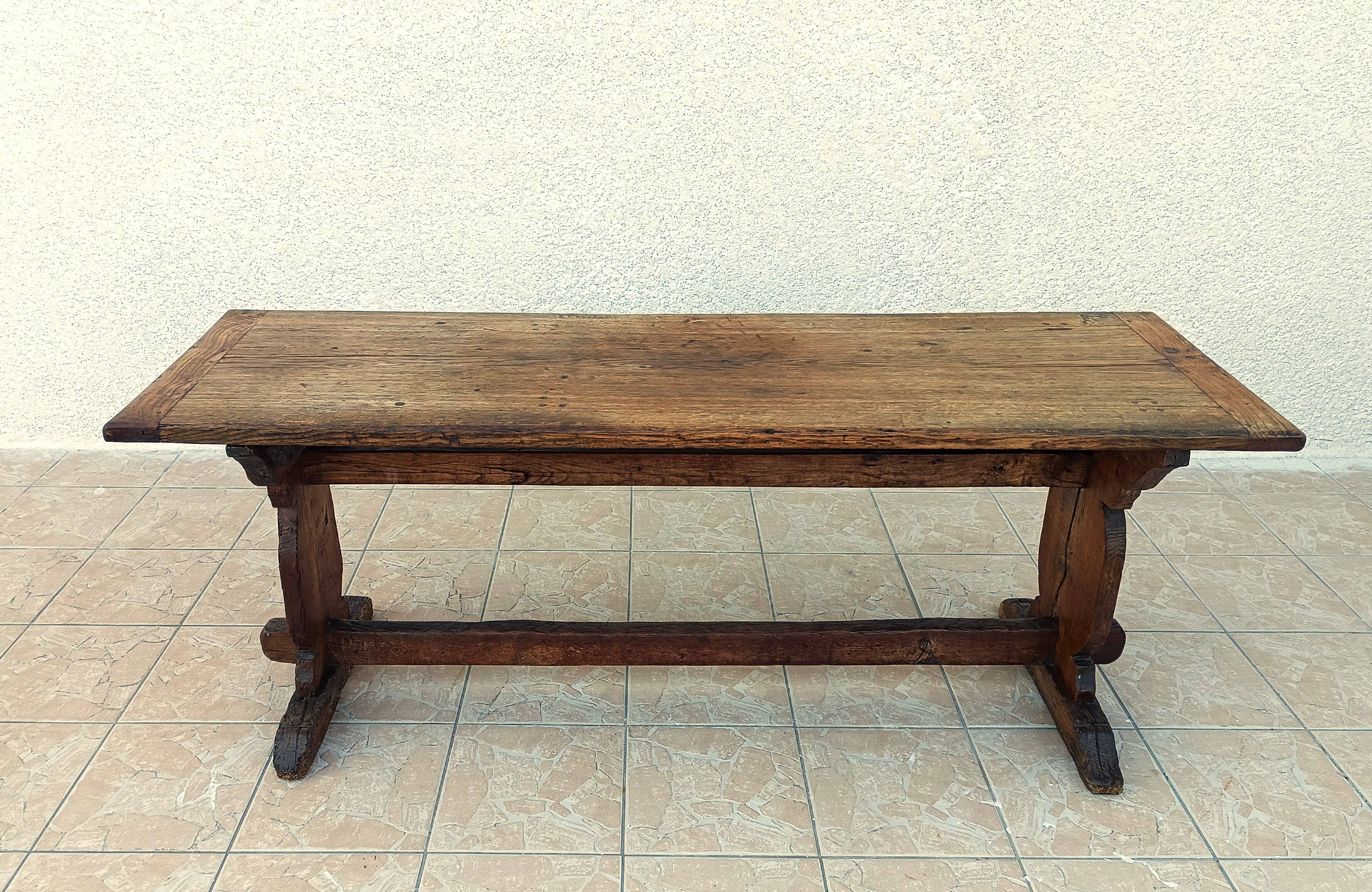 18th Century Solid Oak Monastery Table