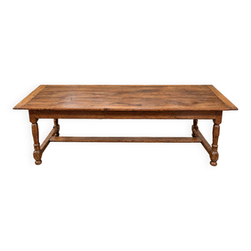 Grande table de ferme en chêne – XIXe siècle – 235 cm