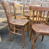 Set of vintage mismatched bistro chairs