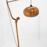 Custom made wooden floor lamp, 1960