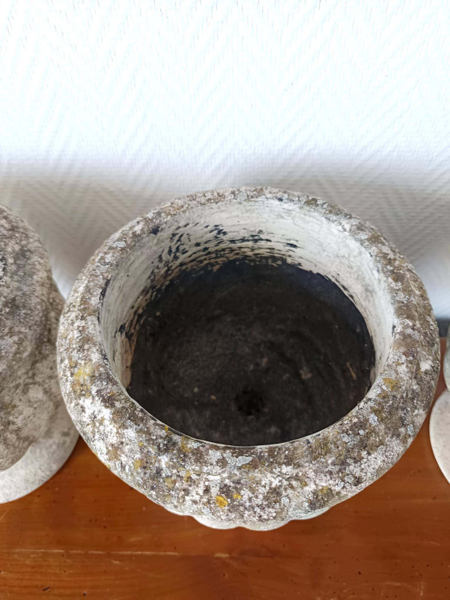 Antique Medici stone planters