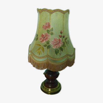 Lamp to be installed with skin pagoda lampshades and hand-painted decorations, vintage, 30s and 40s