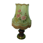 Lamp to be installed with skin pagoda lampshades and hand-painted decorations, vintage, 30s and 40s