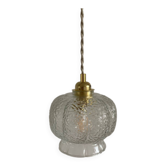 Pendant light with vintage globe