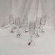 Six champagne flutes in Lorraine crystal stamped