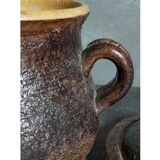 Ceramic covered pot by Jean Marais signed, Vallauris 80s