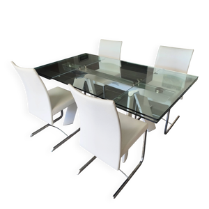 Table et 4 chaises Roche Bobois