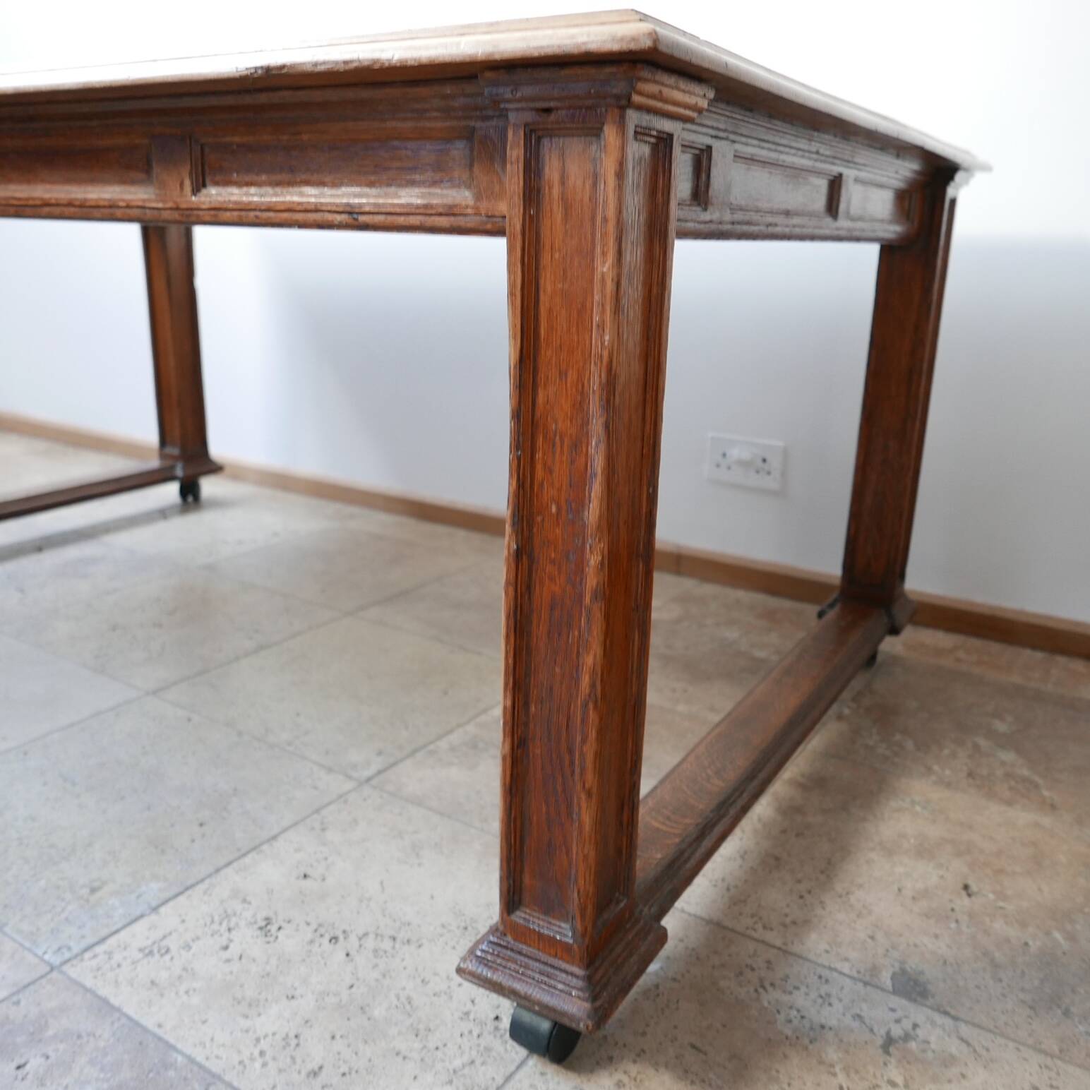 Antique English Oak Refectory Table or Kitchen Island
