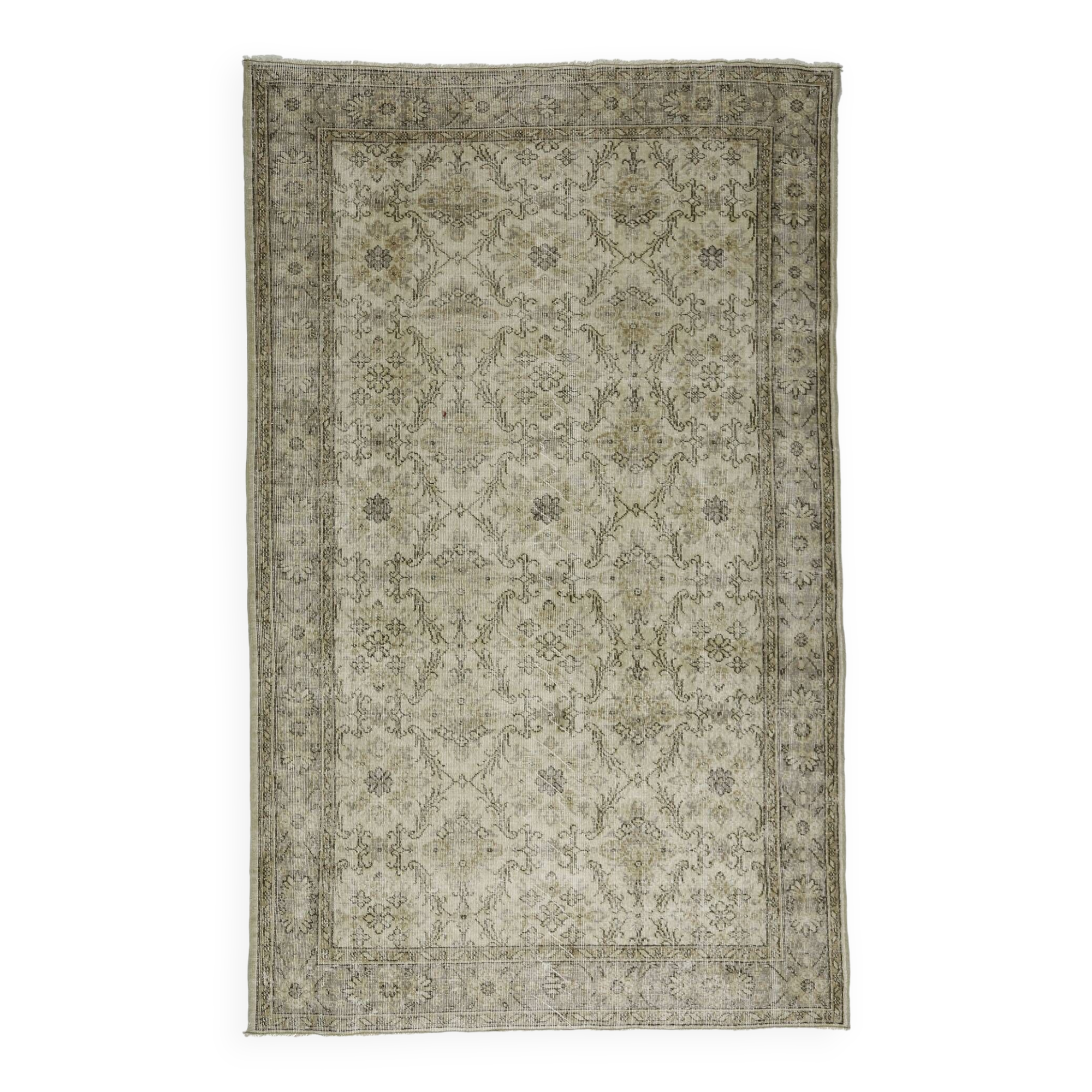 Turkish Anatolian Handmade Vintage Rug 288 cm x 176 cm