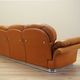 Orange leather sofa, Space Age design, 1960s, production: Italy