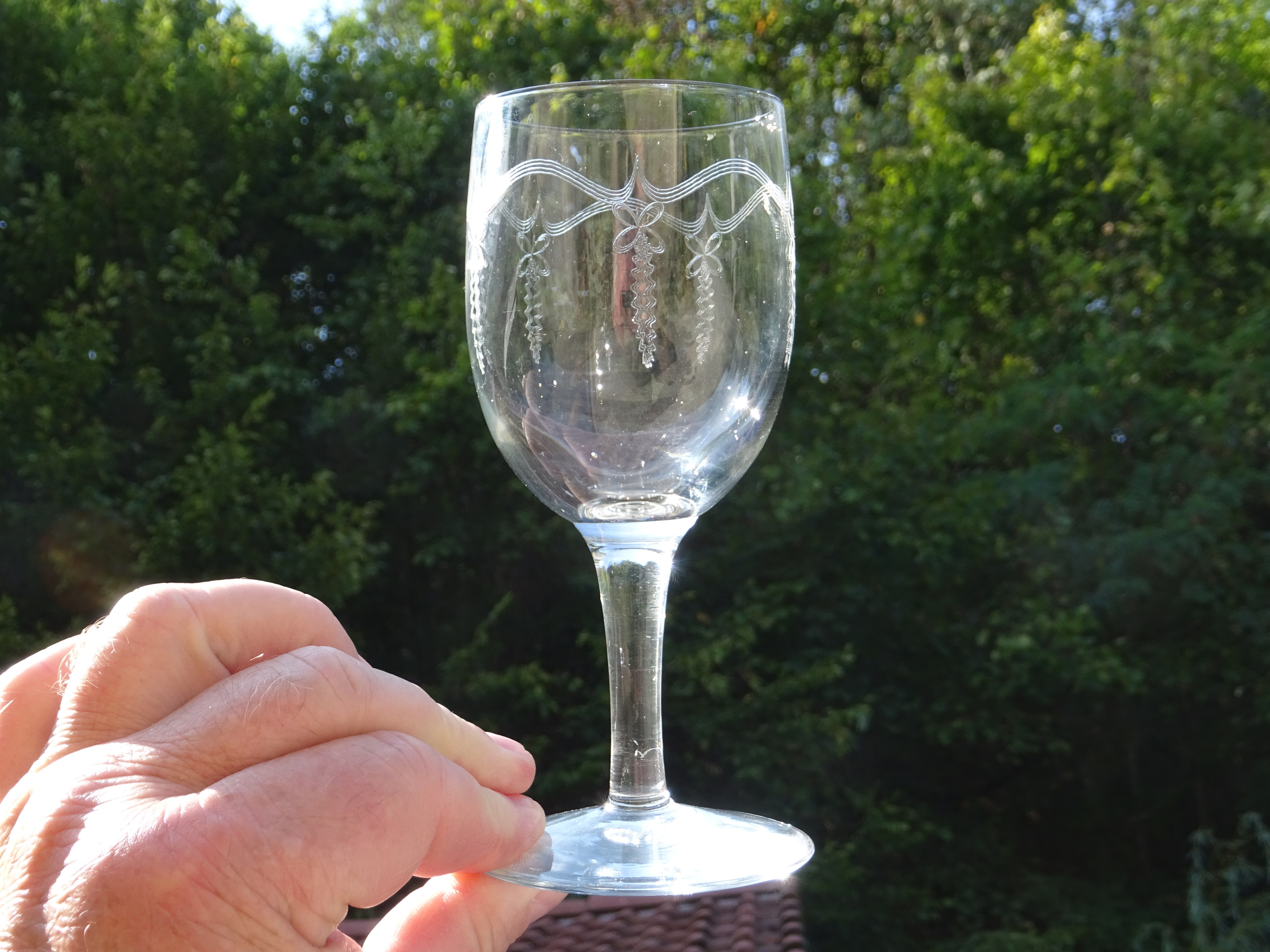 7 engraved glass walking glasses