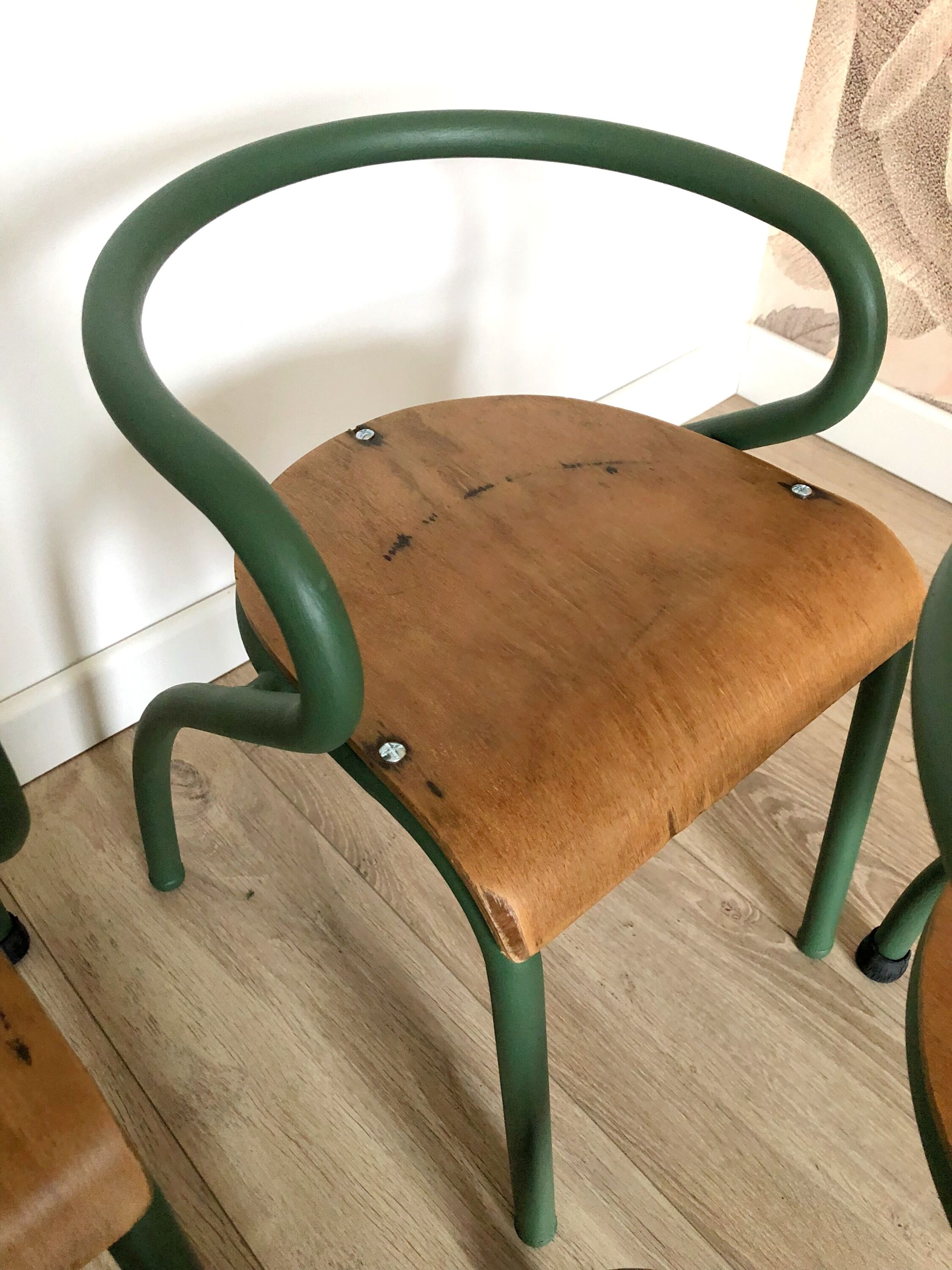 Nursery school chairs by Jacques Hitier, 50s