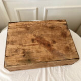 Wooden storage chest old vintage tool box