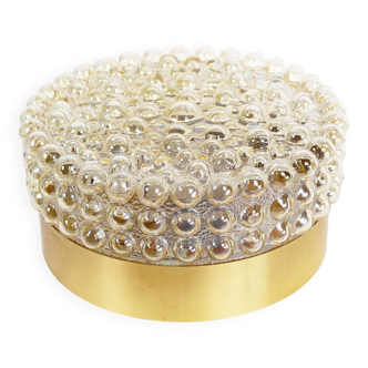 Superbe plafonnier à bulles de verre (26 cm) par Helena Tynell pour Glashut