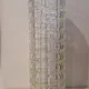 Vintage textured moulded crystal cylindrical vase - 1970s - 24 cm