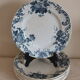 7 flat plates in Terre de Fer St Amand model Boule de Neige
