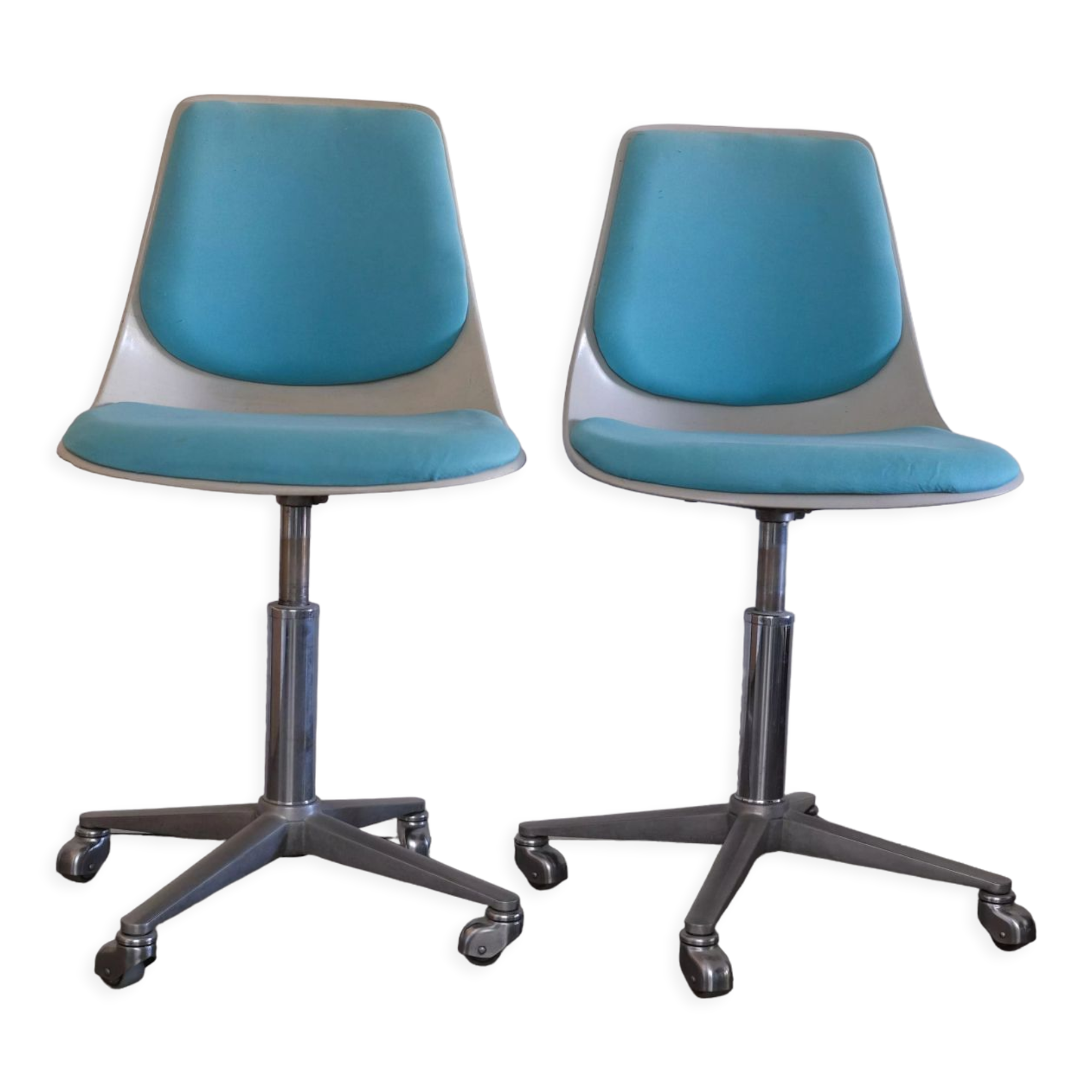 Paire de chaises de bureau Georg Leowald pour wilkhahn