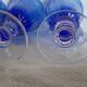 Set of six blue walking glasses "Biot" by Saba.