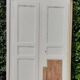Pair of 19th-century cupboard doors and frame, woodwork