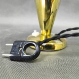 Bauhaus Brass Adjustable Table Lamp, 1930s Czechoslovakia