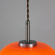 Suspension en verre orange du milieu du siècle