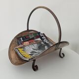 Old brass log holder