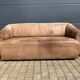 3-seater De Sede sofa in 5mm NECK Buffalo leather, Cognac color