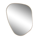 Minimalist organic brass trapeze mirror