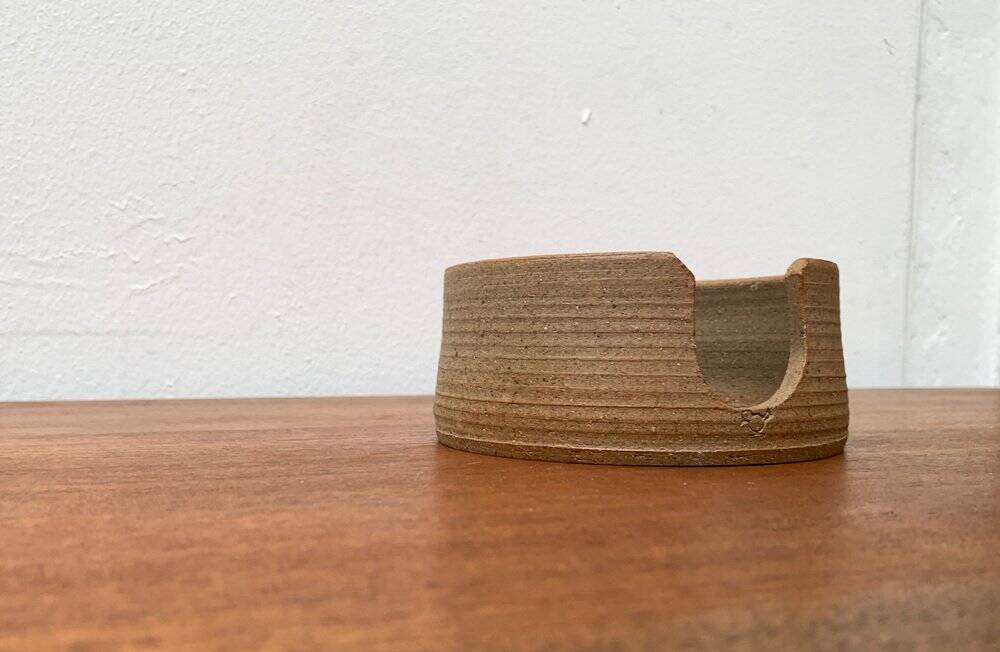 Scandinavian candlestick from a Danish studio by Kate and Klaus Friederichsen for Finke Keramik, 1970s.
