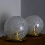 Lampes de table en verre de Murano par Ornella Noorda pour Venini, années 70