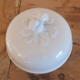 White porcelain butter or cheese dish