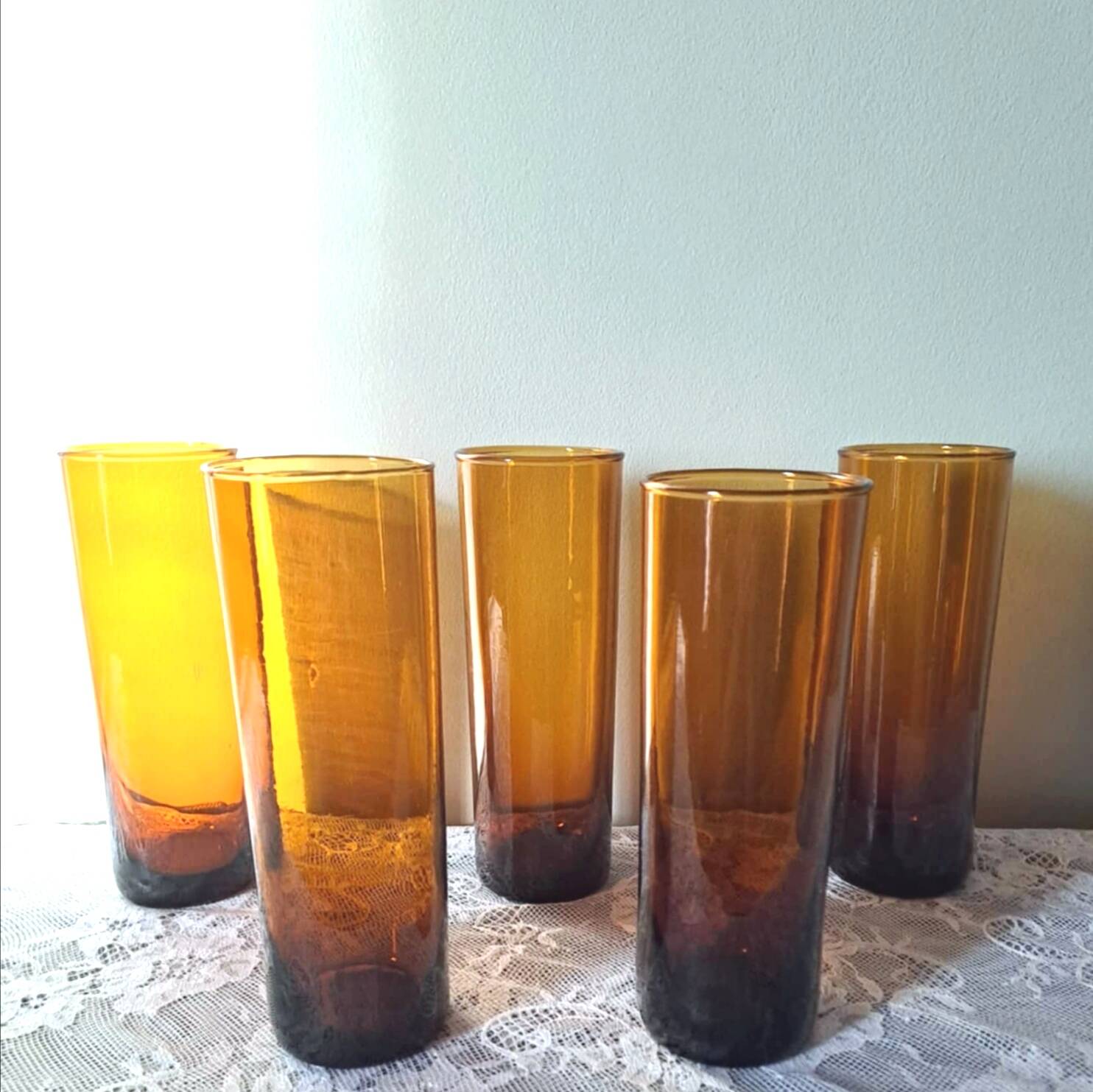 6 orangeade glasses