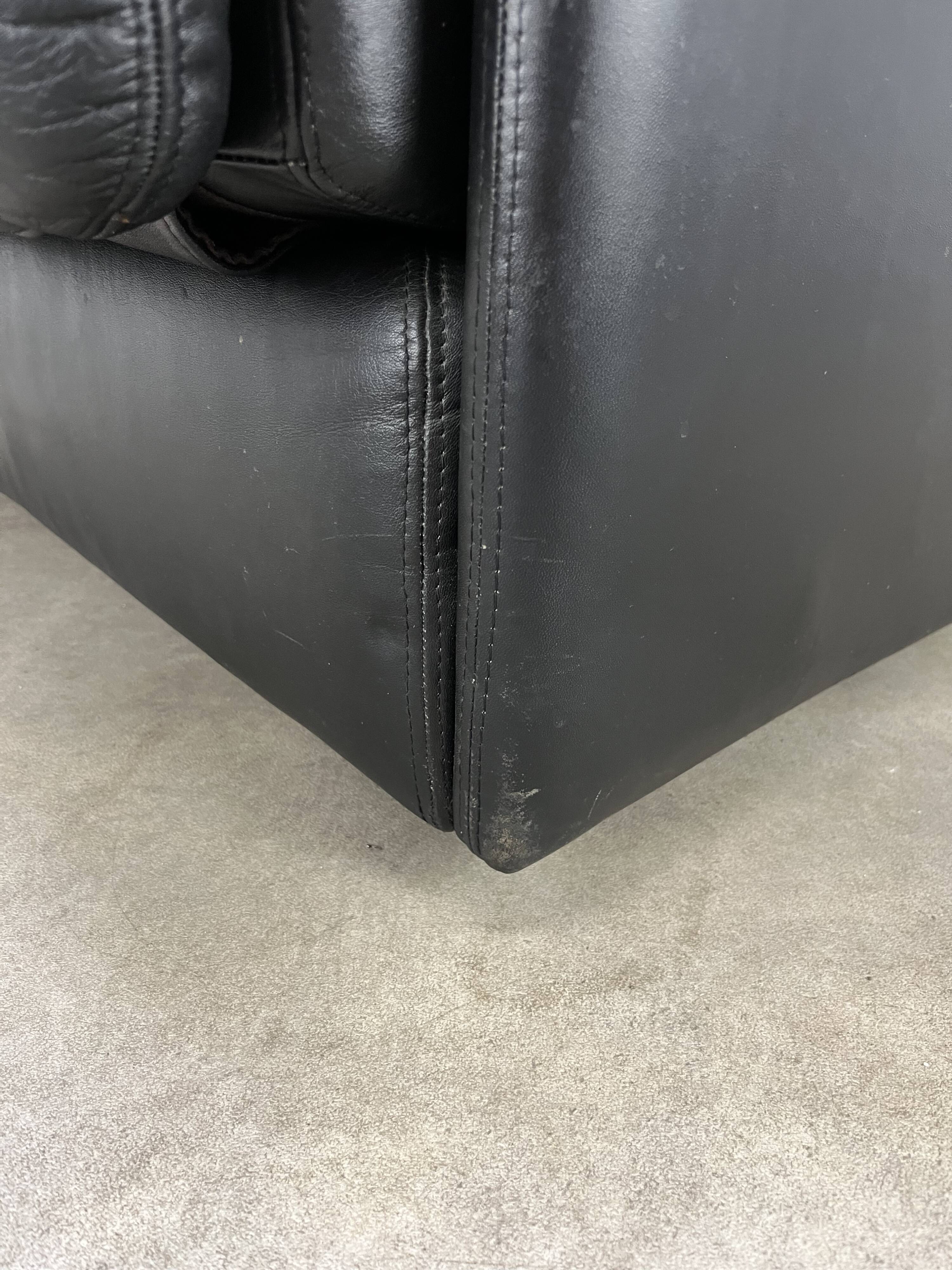 Fauteuil convertible cuir de Dreipunkt, années 70