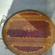1950s marquetry and brass serving trolley