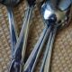 Lot 4 spoons metal decorations