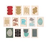 Collection of 13 paintings, 50x70cm, signed Eawy