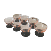 7 vintage Art Deco champagne or dessert coupes