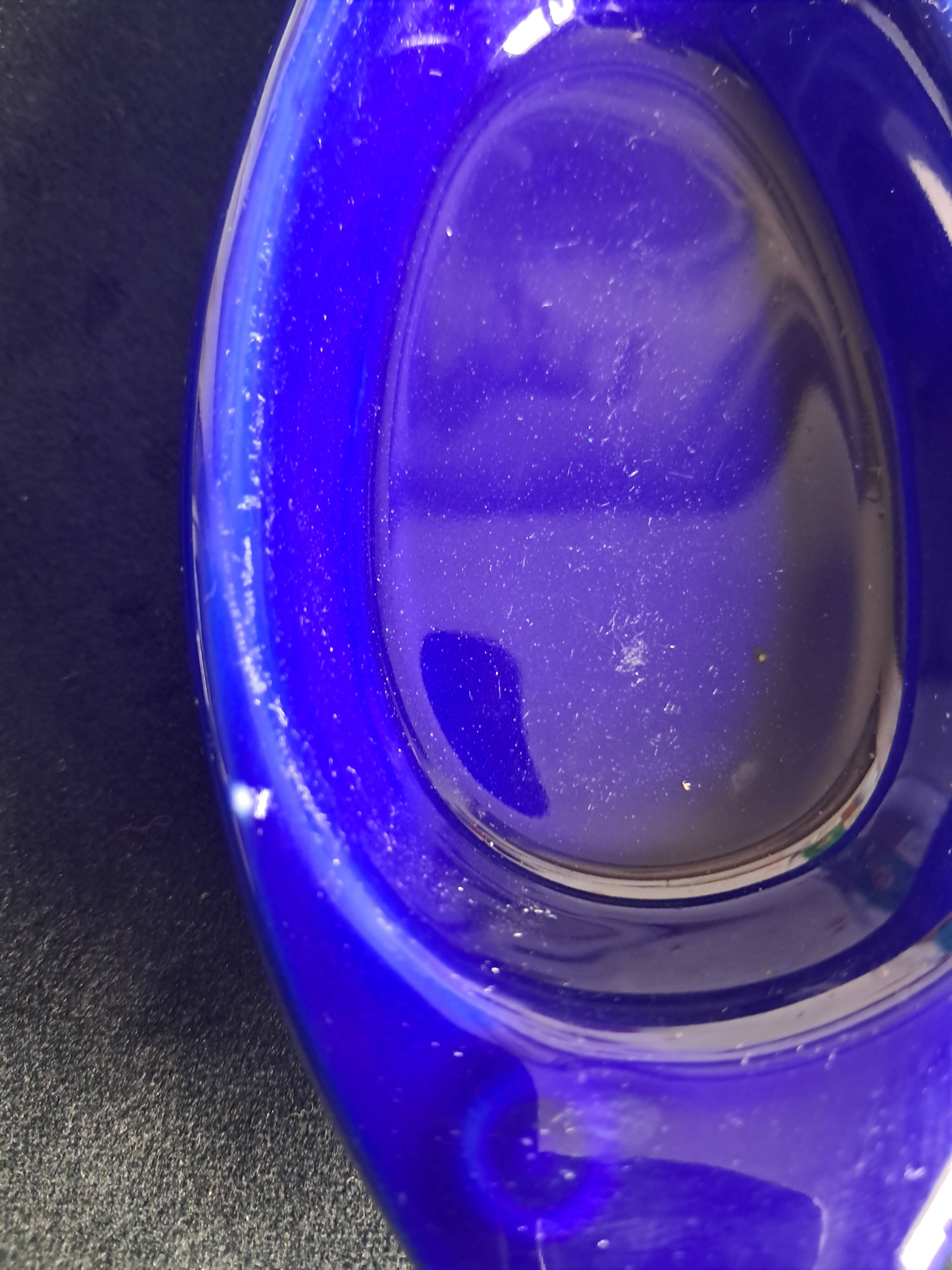 Cobalt blue ceramic plates in the shape of fish (tapas, anchovies, etc.)