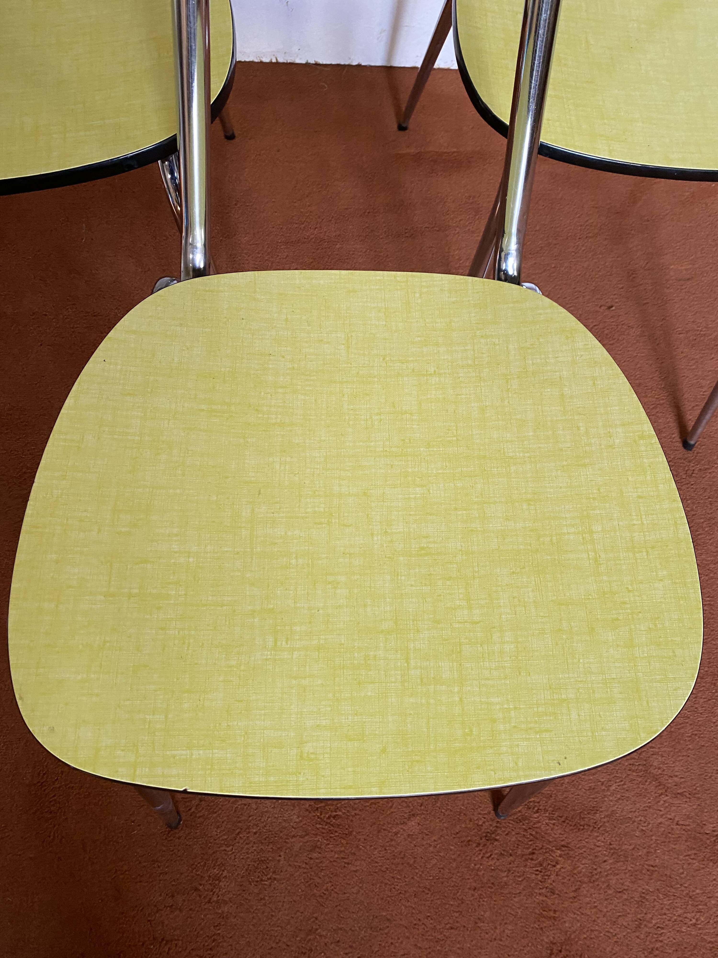 Yellow formica chairs