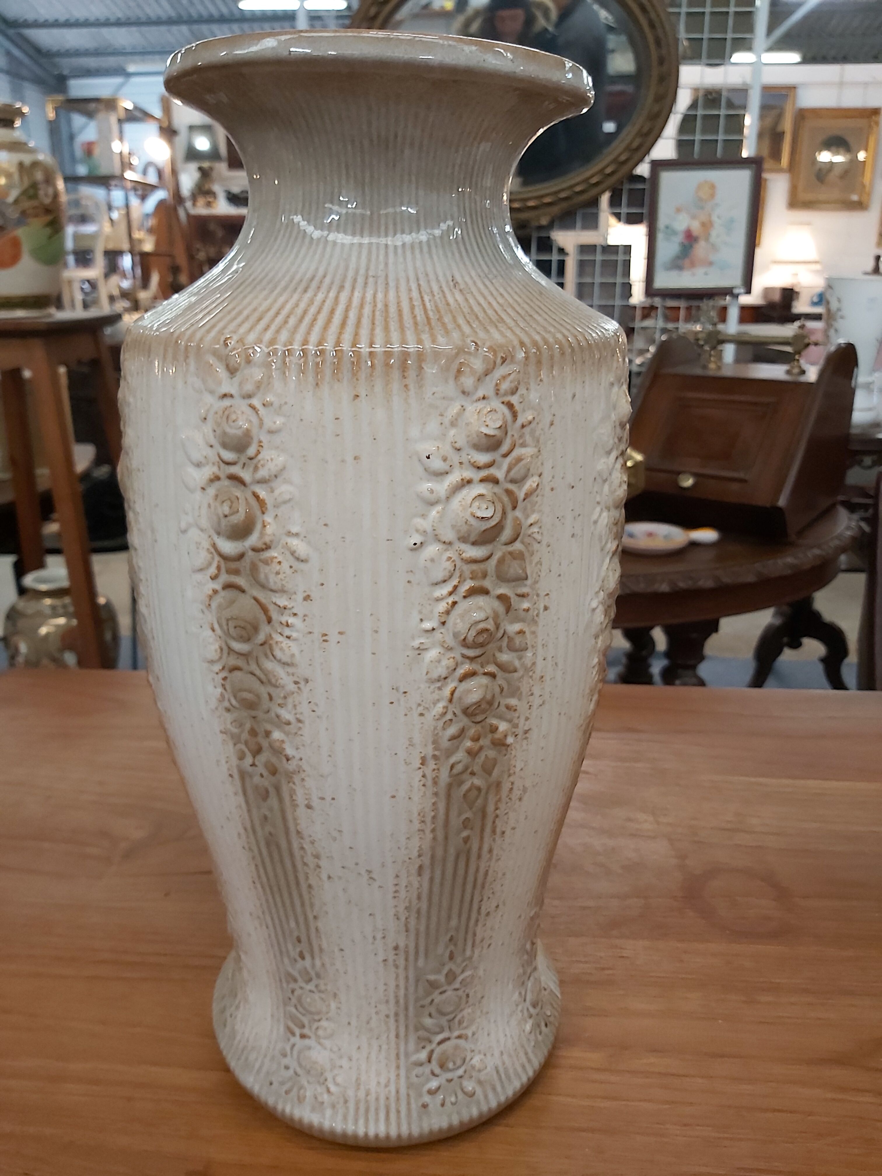 Vase decorated with roses W Germany