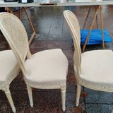Beautiful set of six antique Louis XVI style chairs