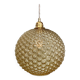 Suspension globe vintage en verre ambré bullé XXL