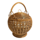 Large vintage woven rattan basket
