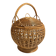 Large vintage woven rattan basket