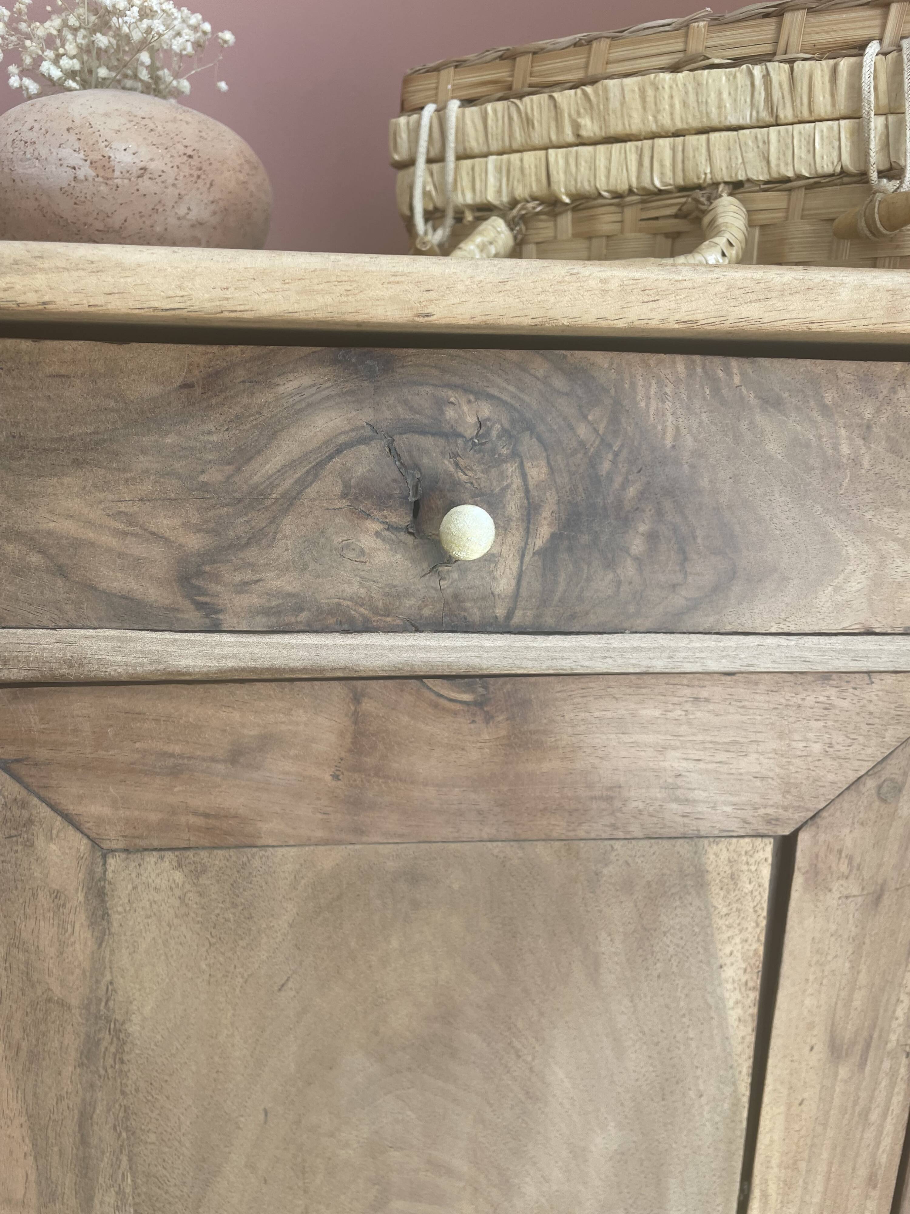 Bedside table / side table old solid wood (oak)