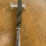 Two service knives in silver metal goldsmith Bertrand vintage