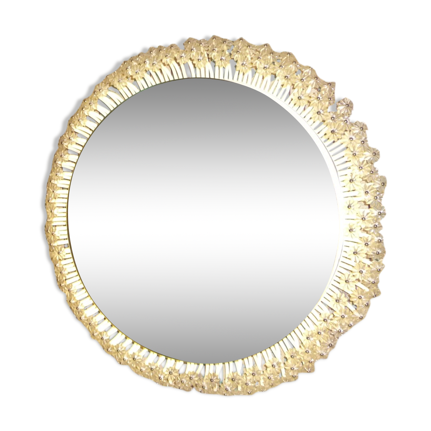 Bright vintage wall mirror, Emil Stejnar 1950