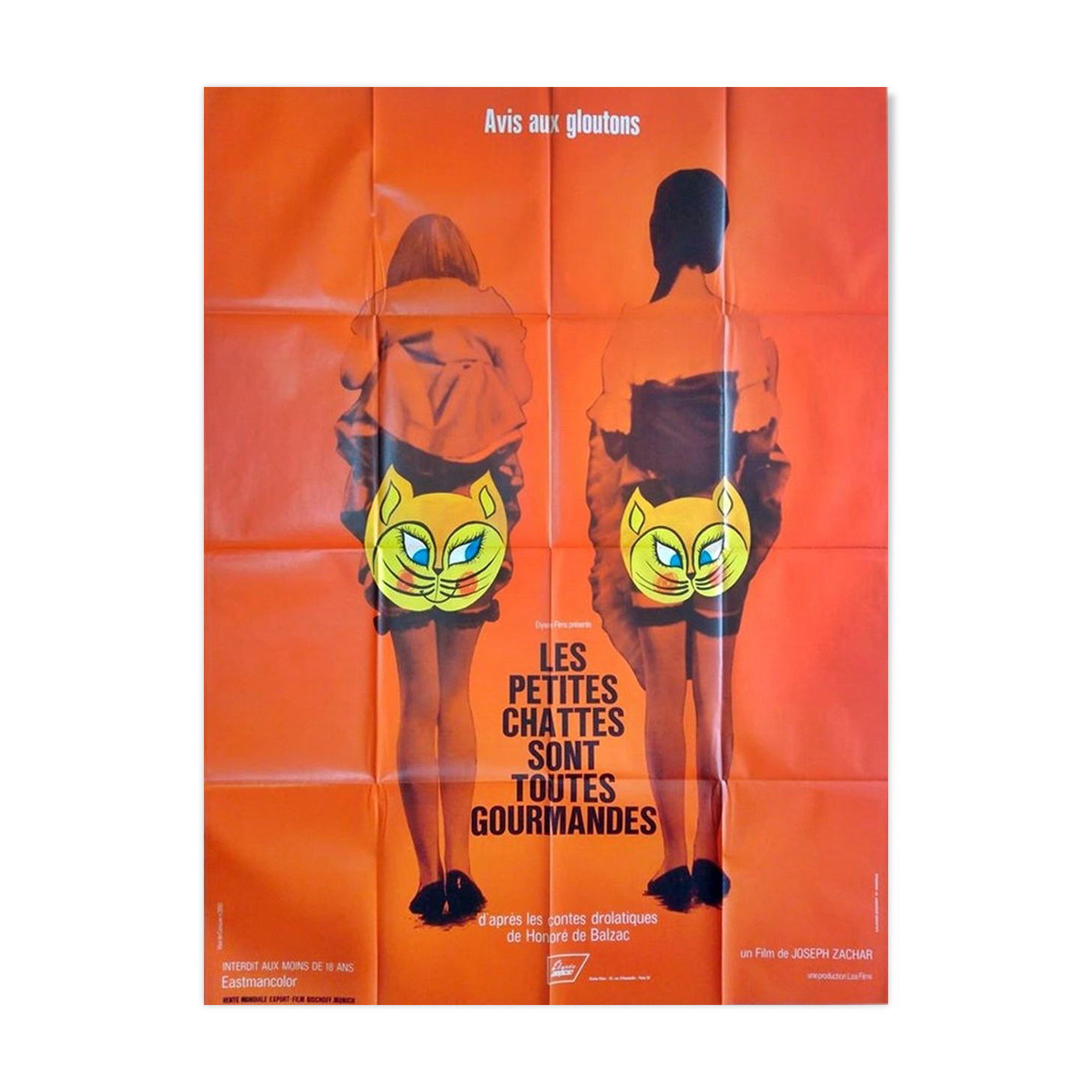 Original vintage poster 1971 the little are all greedy 120x160 cm